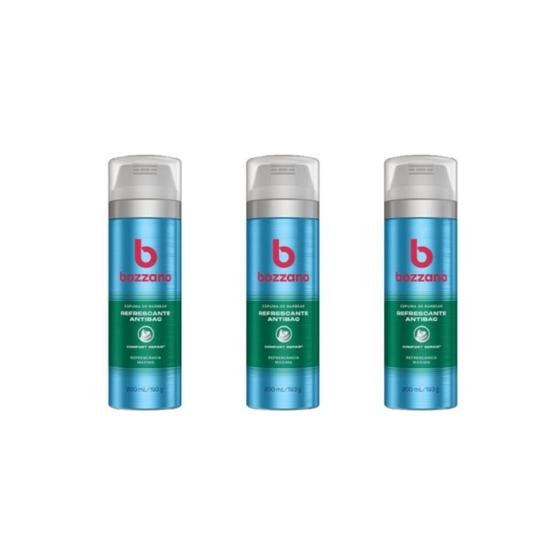 Imagem de Espuma De Barbear Bozzano 200Ml Refrescancia - Kit Com 3Un