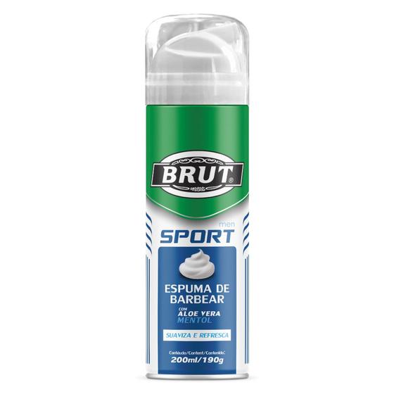 Imagem de Espuma de Barbear Brut Sport Men Suaviza e Refresca - Kit C/12 Und.