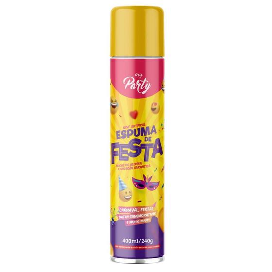 Imagem de Espuma Para Festas Neve Artificial Spray 400ml Carnaval Natal - MUNDIAL PRIME