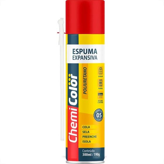 Imagem de Espuma Poliuretano Chemicolor 300Ml/190G. - Kit C/12 Pecas