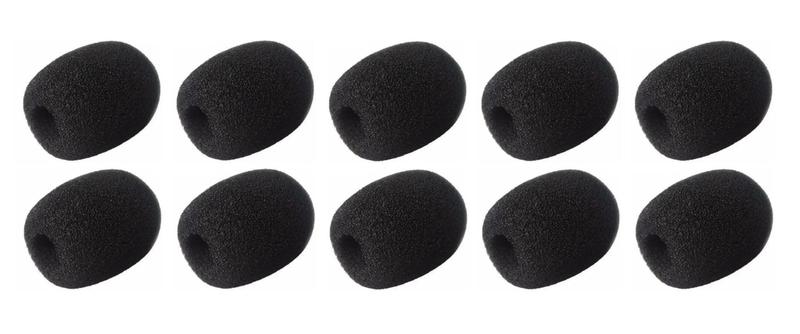Imagem de Espuma Preta para Microfone Lapela Filtro Protetor Kit Com 10