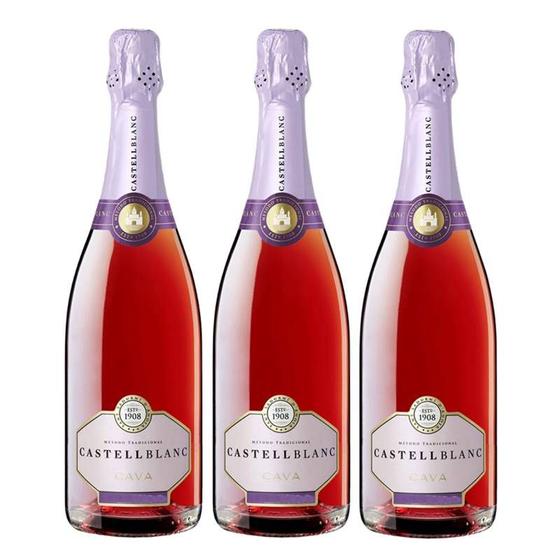Espumante Castellblanc Rosé Brut 750ml 03 Unidades Menor preço em Espumante Castellblanc Rosé Brut 750ml 03 Unidades