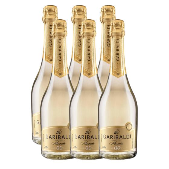 Imagem de Espumante Garibaldi Moscatel Sem Alcool 750ml Kit 6 Unidades