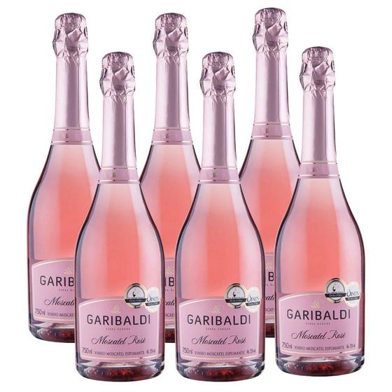 Espumante Moscatel Rosé Garibaldi Serra Gaúcha Combo 6 und X 750 ml Menor preço em Espumante Moscatel Rosé Garibaldi Serra Gaúcha Combo 6 und X 750 ml