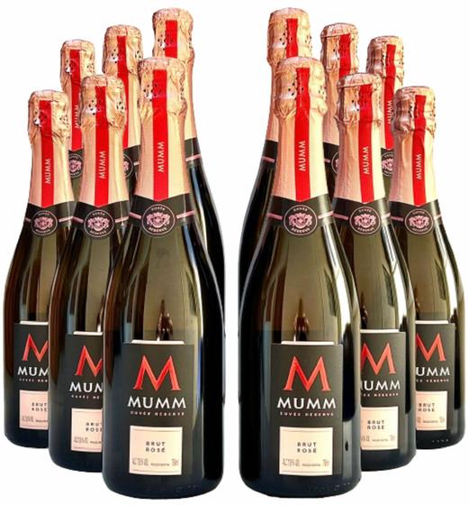 Imagem de Espumante Mumm Cuvee Reserve Brut Rose  Kit Com 12 Garrafas