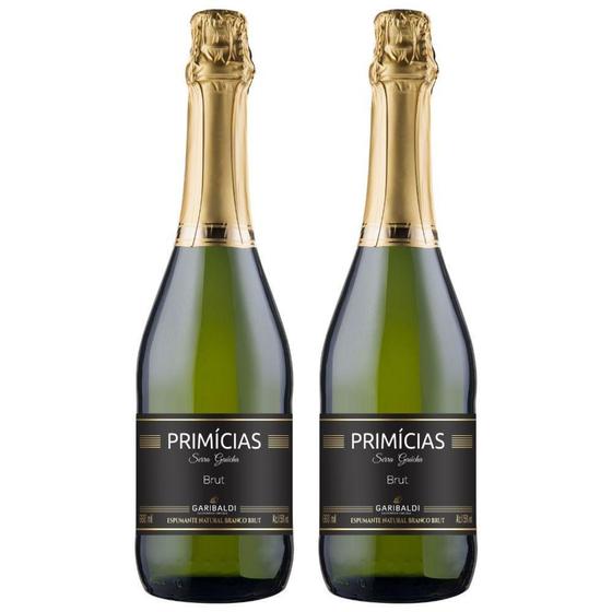 Espumante Primícias Brut Garibaldi Kit 2