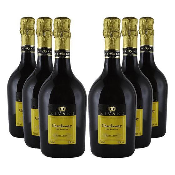 Imagem de Espumante Rivani Extra Dry Chardonnay Italiano 750Ml - 6 Un