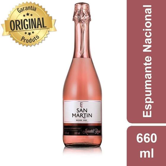 Imagem de Espumante San Martin Moscatel Rose 660ml - Panizzon