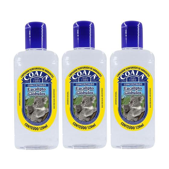 Essência Concentrado Eucalipto Glóbulos Coala 120ml com 3 unidades Menor preço em Essência Concentrado Eucalipto Glóbulos Coala 120ml com 3 unidades