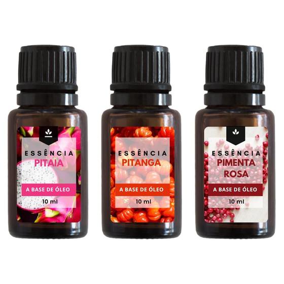 Imagem de Essência Pitaia, Pitanga e Pimenta Rosa a Base de Óleo 10ml - Para Difusor de Ambiente e Aromatizador