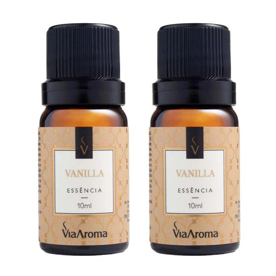 Imagem de Essências Via Aroma Kit com 2 unidades Vanilla Aromaterapia Difusor Ambiente Perfumado