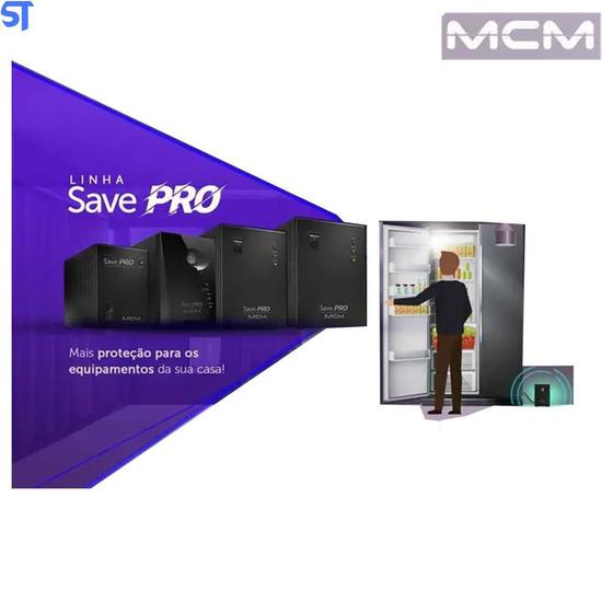 Imagem de Estabilizador 1500Va Mcm Save Pro Bivolt/115V - Preto