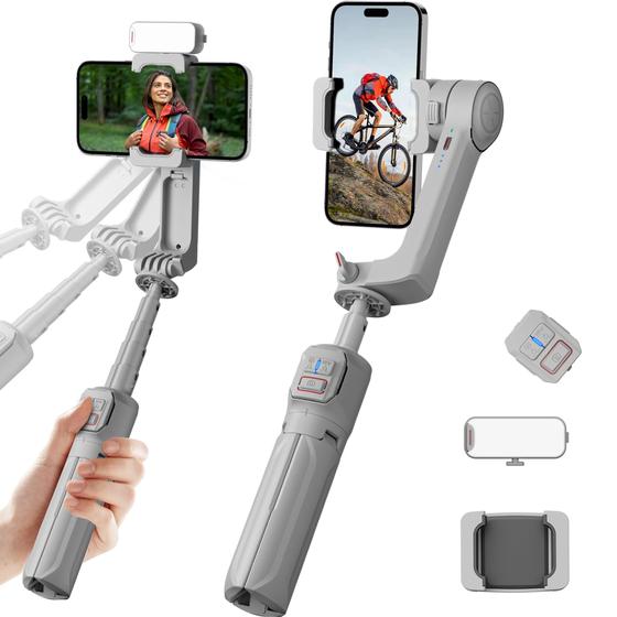 Imagem de Estabilizador de Cardan Dobrável EvoSelfie 27 com Tripé para Smartphone