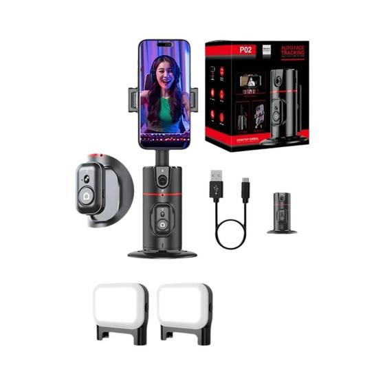 Imagem de Estabilizador Gimbal Com Rastreamento Automático Por IA, Rotação 360 graus E Controle Remoto Para