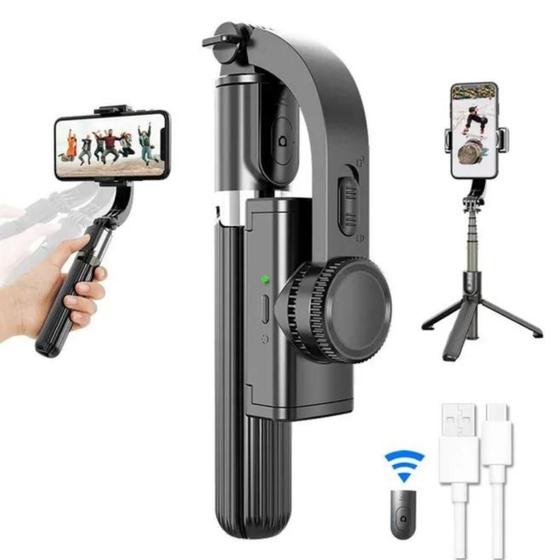 Imagem de Estabilizador Gimbal L08 para Celular - Preto