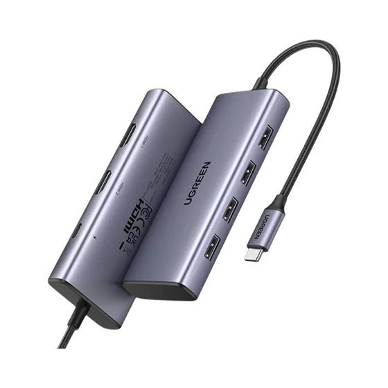 Imagem de Estação de Acoplamento USB-C 13 em 1 - 4K Triplo Display, Dual HDMI, 100W PD, Leitor de Cartões SD/TF para Macbook Pro/Air