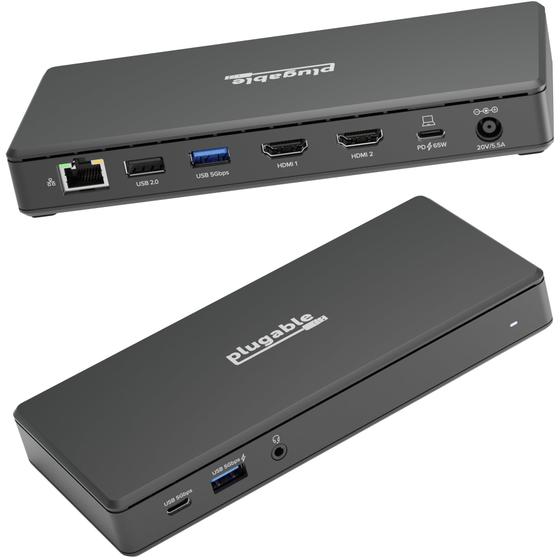 Imagem de Estação de Acoplamento USB-C com Monitor Duplo, 2x HDMI, 4K e 65W