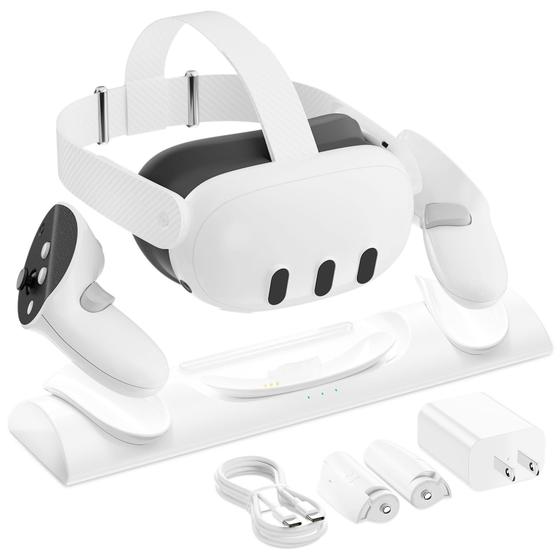 Imagem de Estação de carregamento Charging Dock VR para Meta Quest 3 White