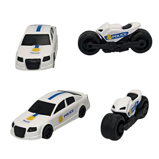 Imagem de Estação de Policia de Brinquedo com Carro e Moto