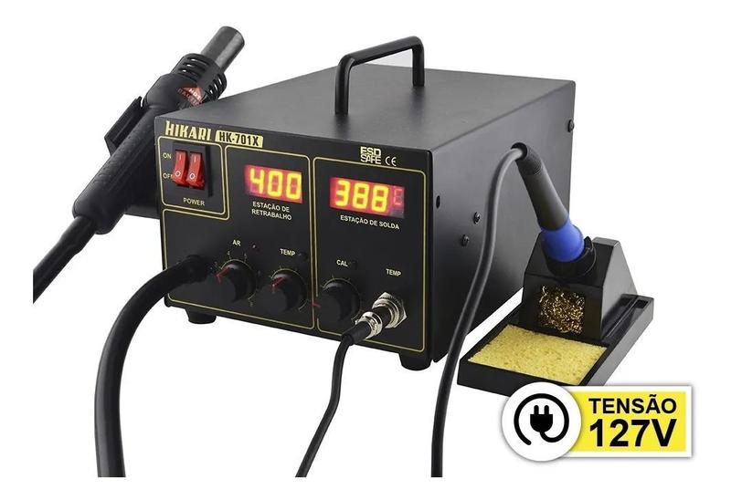 Estação De Solda E Retrabalho Smd Conjugada Hikari Hk-701x Menor preço em Estação De Solda E Retrabalho Smd Conjugada Hikari Hk-701x