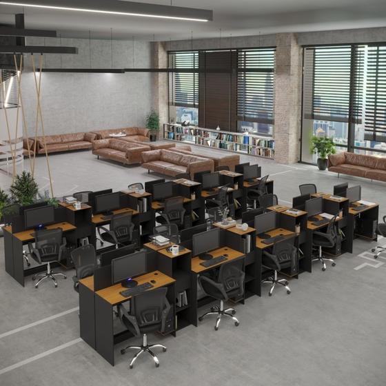 Imagem de Estação de Trabalho 20 Lugares Smart Office 20 Mesas 16 Armários Livreiro