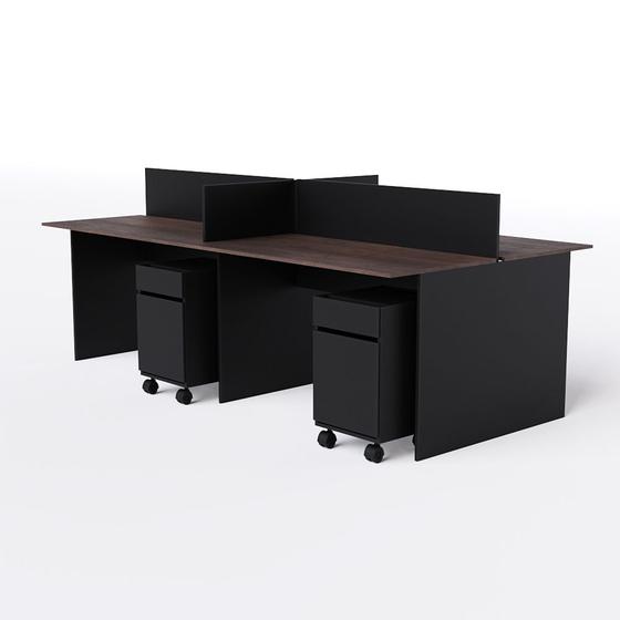 Estação de trabalho 4 Lugares 300x120 Com Gaveteiro de 2 Gavetas é boa?