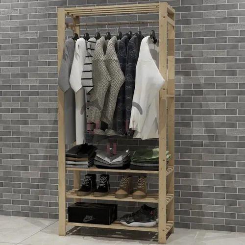 Estante Arara Cabideiro 4 Prateleiras Roupas E Toalhas Menor preço em Estante Arara Cabideiro 4 Prateleiras Roupas E Toalhas