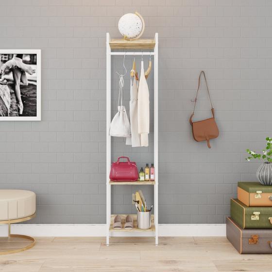 Imagem de Estante Closet Arara 187x45cm 3 Prateleiras Active Yescasa