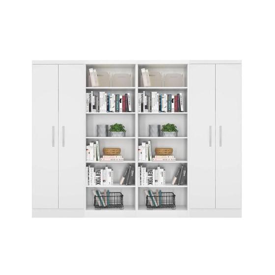 Imagem de Estante com Livreiro e Multiuso Branco - FdECOR