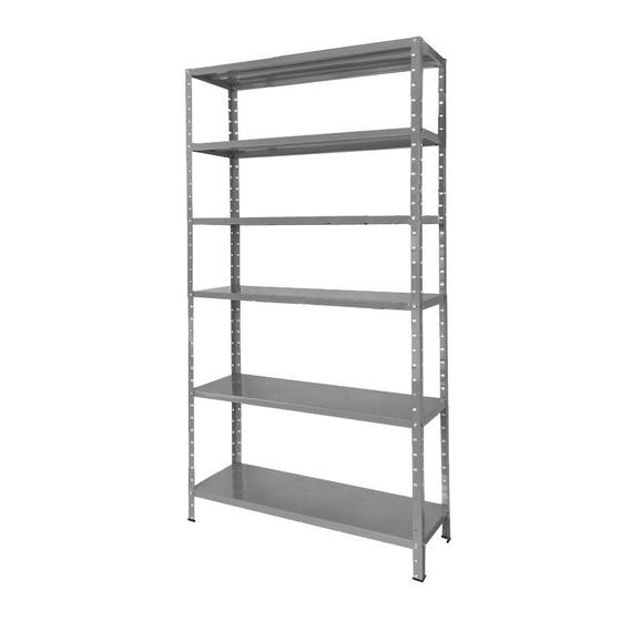 Estante de Aço 6 Prateleiras Multiuso Cinza 30cm 30kg por prateleira Menor preço em Estante de Aço 6 Prateleiras Multiuso Cinza 30cm 30kg por prateleira