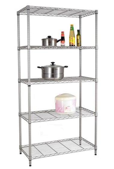 Estante De Aço Cromado 5 Prateleiras Rack Aramado Menor preço em Estante De Aço Cromado 5 Prateleiras Rack Aramado