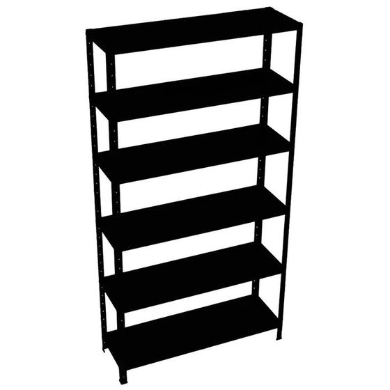 Estante De Aço Multi Uso 6 Prateleiras Amapá Cor Preto LR- 1331LR Menor preço em Estante De Aço Multi Uso 6 Prateleiras Amapá Cor Preto LR- 1331LR