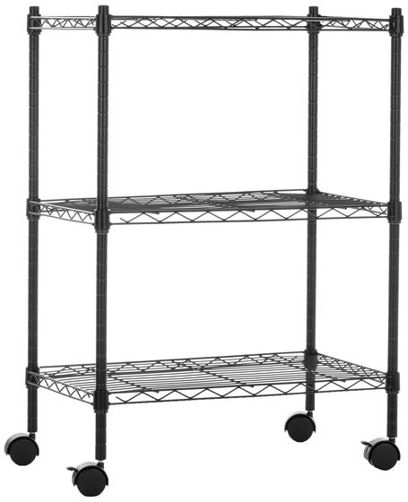 Imagem de Estante de armazenamento Amazon Basics 3-Shelf Black Metal