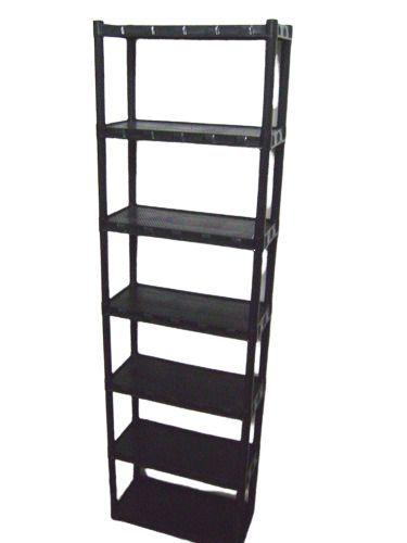 Estante De Plástico Preta 7 Prateleiras E 55 Cm De Largura Menor preço em Estante De Plástico Preta 7 Prateleiras E 55 Cm De Largura