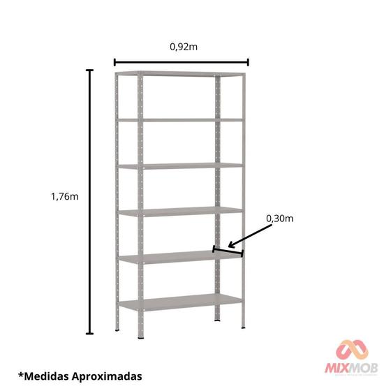 Estante Dupla Flex Aço Prateleira Reforçada 176x92x30 Kit com 4 Menor preço em Estante Dupla Flex Aço Prateleira Reforçada 176x92x30 Kit com 4