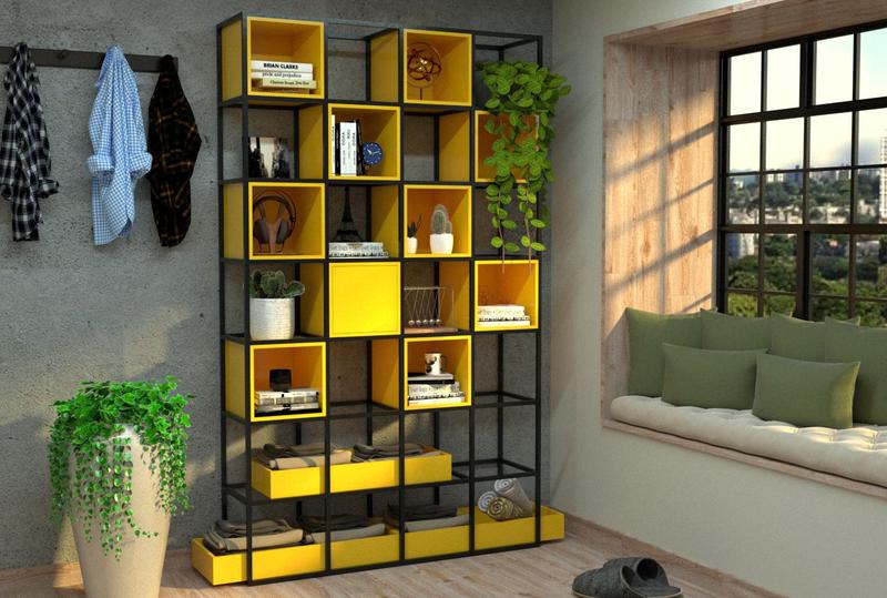 Estante Estilo Industrial de Metalon e Madeira Estante Rustic ...