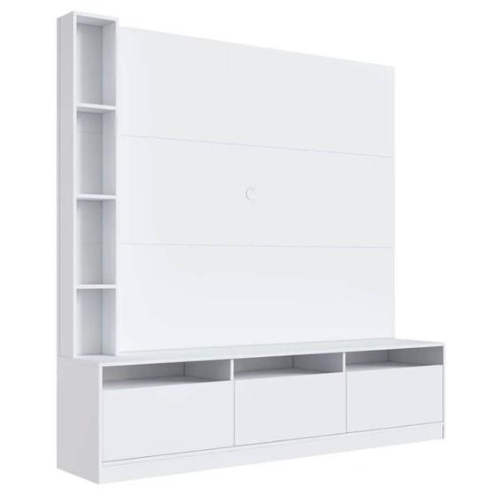 Imagem de Estante Home Painel para TV 180cm com 7 Nichos e 3 Portas Basculantes ProDecor Branco