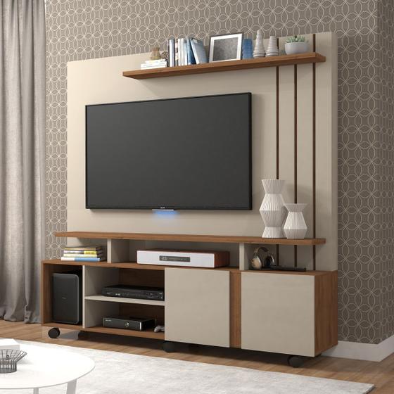 Estante Home Para TV 47 Polegadas Valência Permóbili Off White E Savana Menor preço em Estante Home Para TV 47 Polegadas Valência Permóbili Off White E Savana