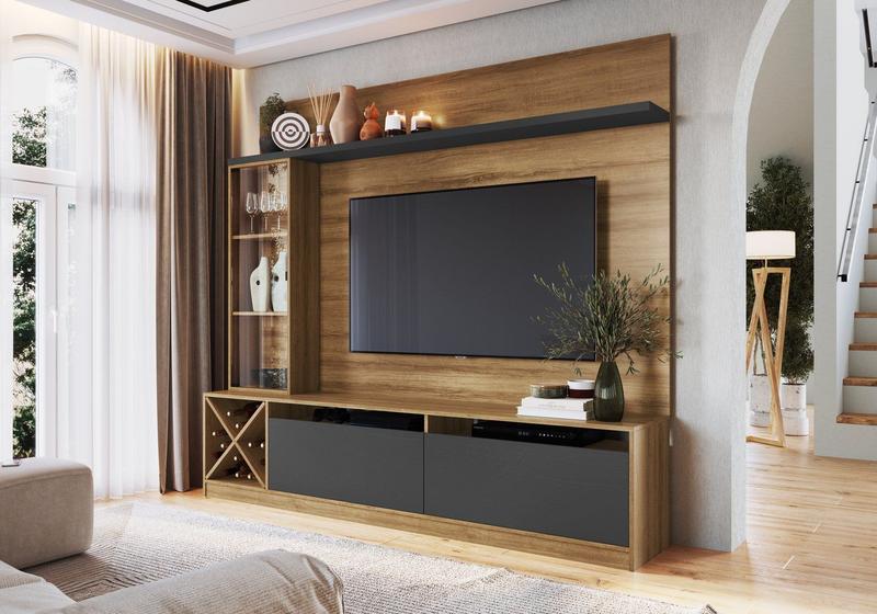 Estante Home Para TV até 50 Polegadas 1 Porta de Vidro Sorrento Quiditá Menor preço em Estante Home Para TV até 50 Polegadas 1 Porta de Vidro Sorrento Quiditá