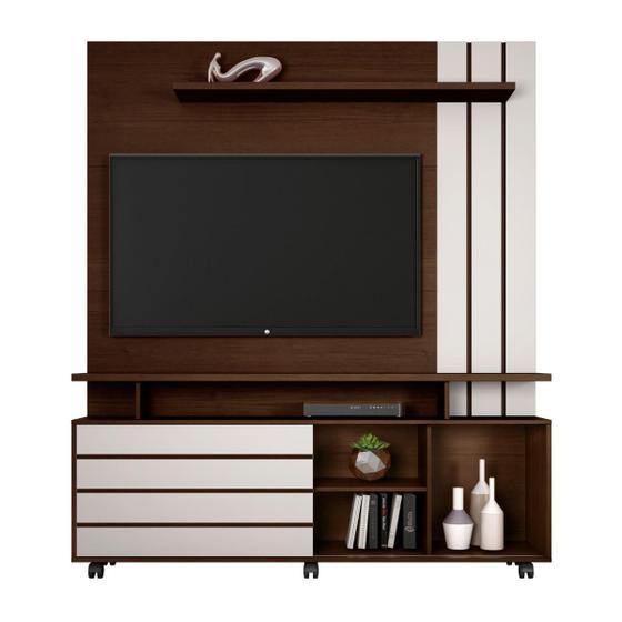 Imagem de Estante Home Para TV Até 65 Polegadas Serrano JCM Café/Off White