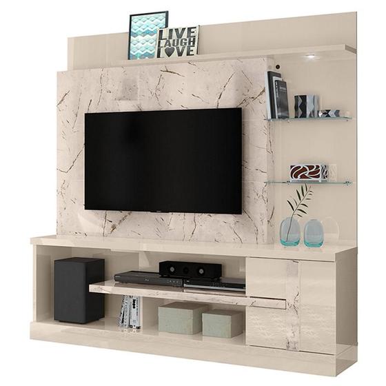 Imagem de Estante Home Theater Alan Calacata Off White  Madetec
