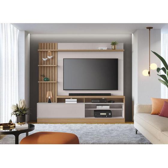 Imagem de Estante Home Theater Ambiente Maceió Freijó Off White  Colibri