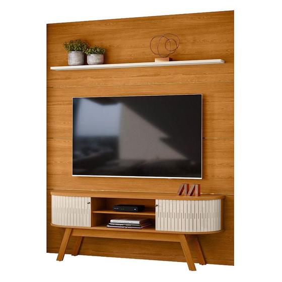 Imagem de Estante Home Theater com Bancada Laguna Cinamomo Off White  Madetec