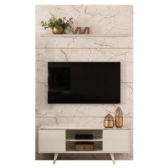 Imagem de Estante Home Theater Com Bancada Panorama Calacata Off White - Madetec