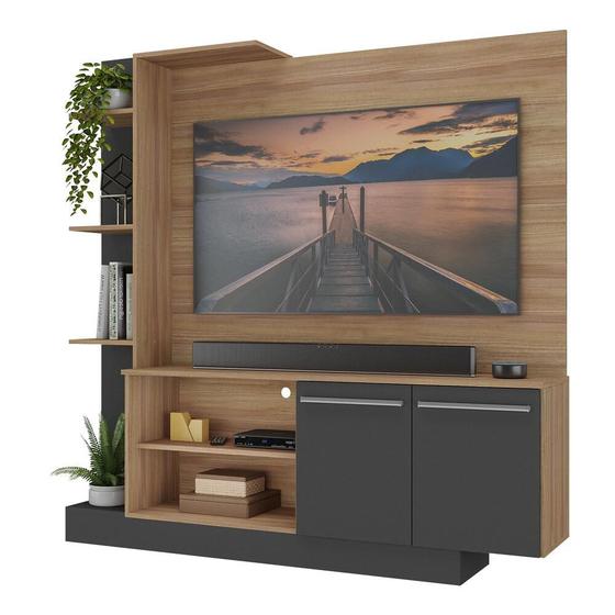 Imagem de Estante Home Theater com Suporte P/TV até 55'' Denver Multimóveis Duna/Preto