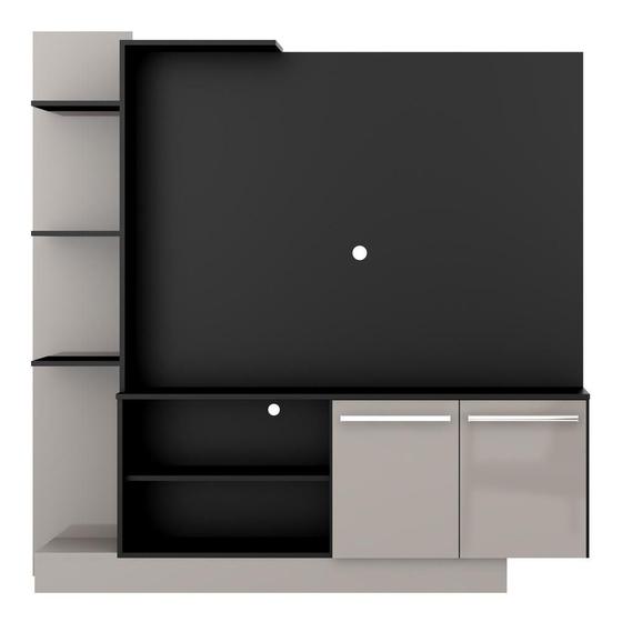 Imagem de Estante Home Theater com Suporte para TV até 55'' Denver Multimóveis Preto/Lacca Fumê