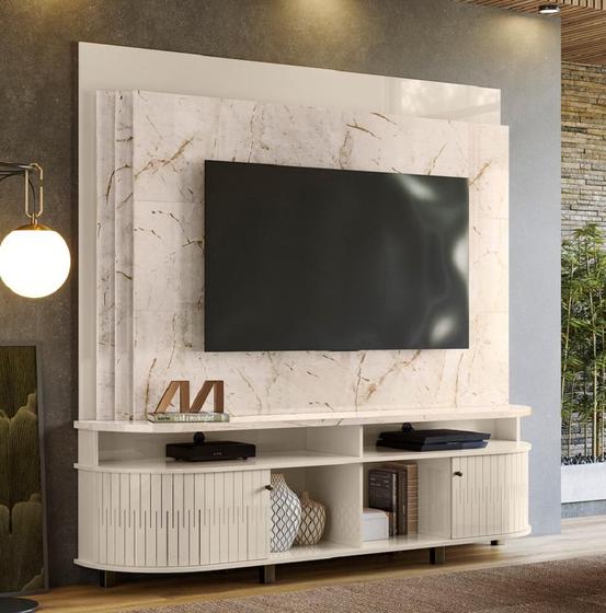 Imagem de Estante Home Theater Daytona para TV até 65 Polegadas Calacata Off White Madetec