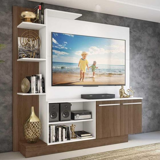 Estante Home Theater para TV até 55 Pol. Denver Multimóveis Argila Acetinado com Branco Texturizado é boa?