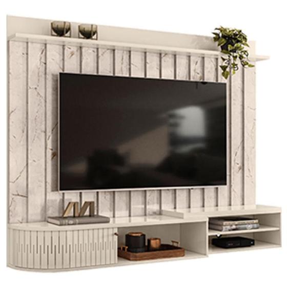 Imagem de Estante Home Theater Suspenso Ímola Calacata Off White  Madetec