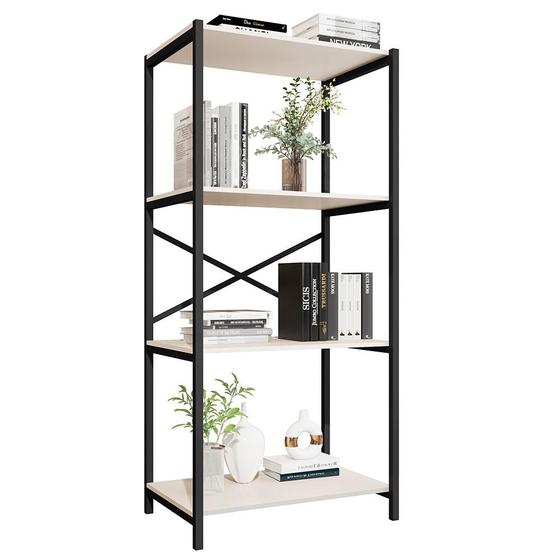 Imagem de Estante Livreiro Steel 76cm Estilo Industrial com Pés em Aço